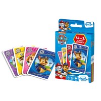 Set jocuri cu carti 4 in 1, Paw Patrol, pentru 2-4 jucatori de peste 4 ani